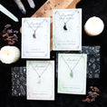 Load image into Gallery viewer, Aventurine Crystal Moon Necklace Card
