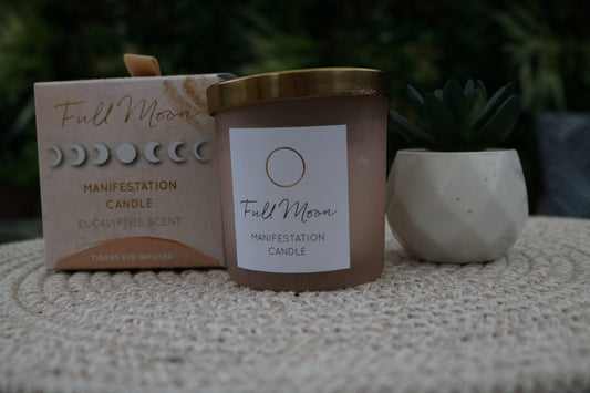 Full Moon Crystal Candle