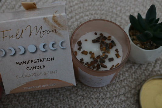 Full Moon Crystal Candle