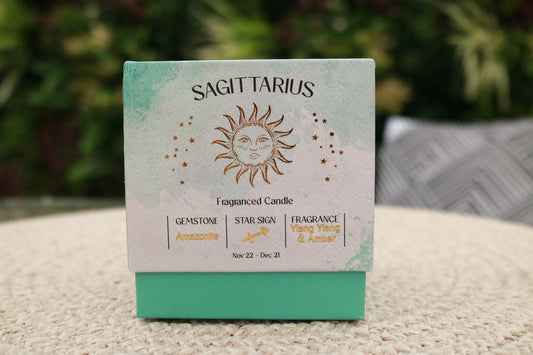 Sagittarius Zodiac Crystal Candle