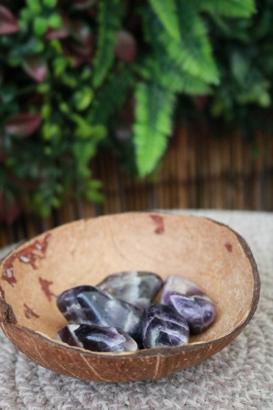 Chevron Amethyst Tumblestone