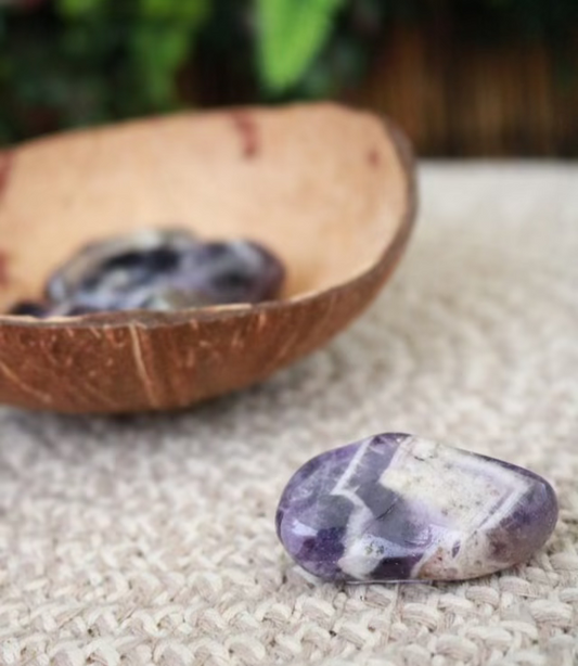 Chevron Amethyst Tumblestone