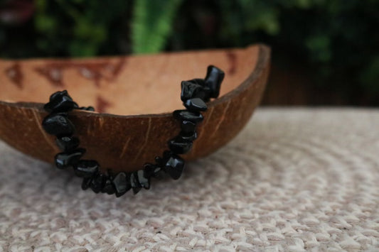 Black Agate Chipstone Bracelet