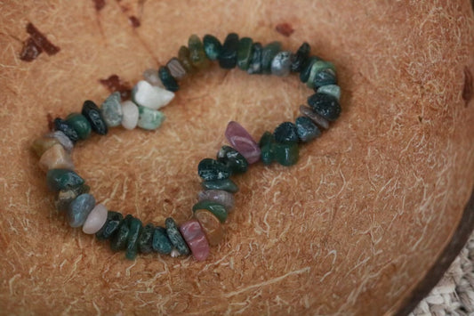 Moss Agate Chipstone Bracelet
