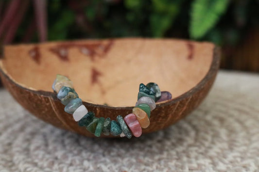 Moss Agate Chipstone Bracelet