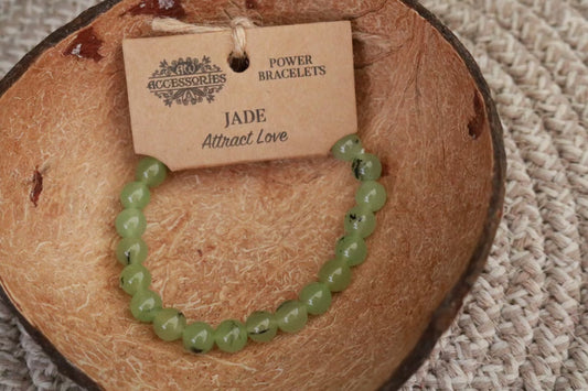 Green Jade Beaded Bracelet