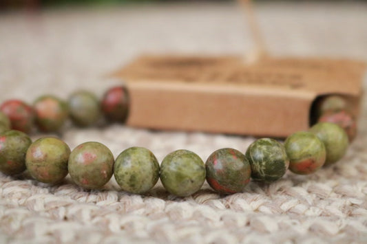 Green Jasper Beaded Bracelet