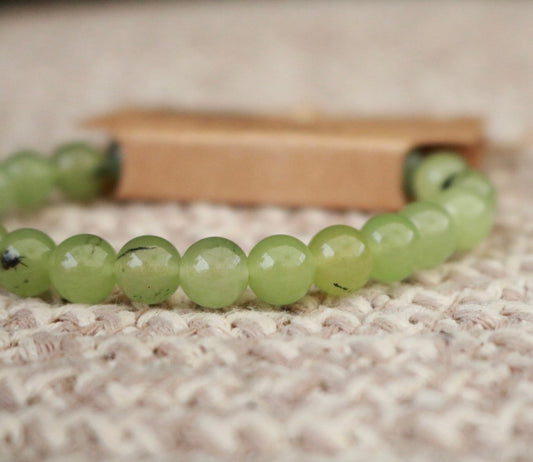Green Jade Beaded Bracelet
