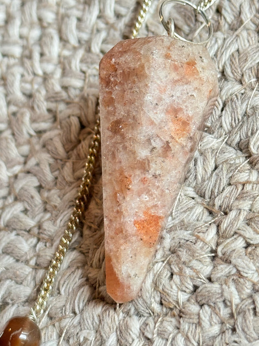 Sunstone Crystal Pendulum