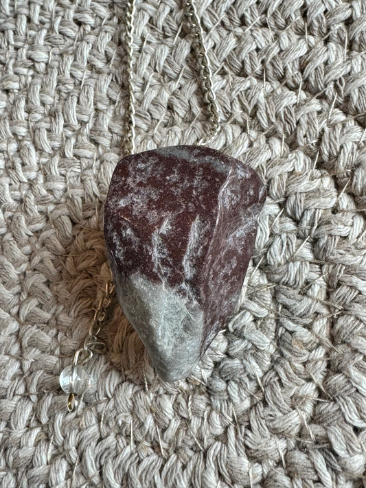 Red Jasper Crystal Pendulum