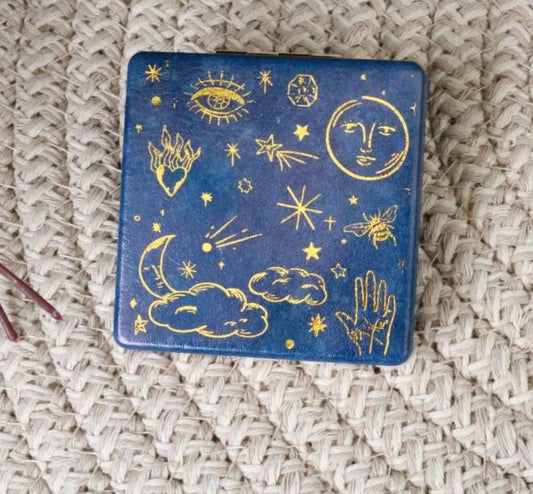 Blue Starry Night Compact Mirror
