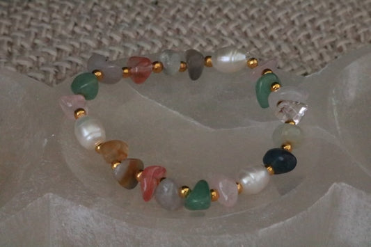 Mixed Crystal Beaded Bracelet