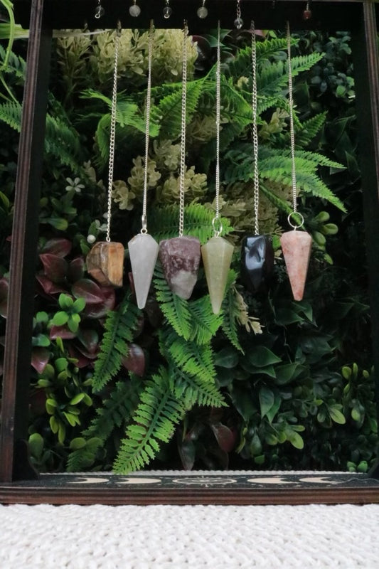 Black Obsidian Crystal Pendulum