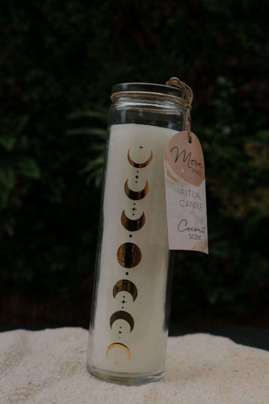 Moon Phase Coconut Tube Candle