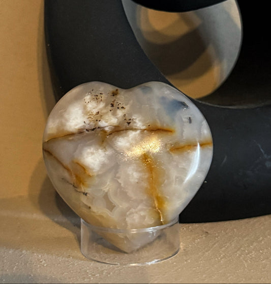 Flower Agate Heart