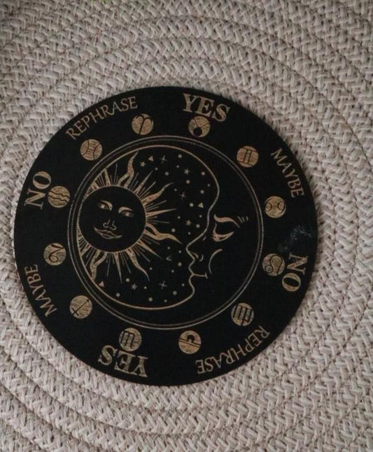 Wooden Sun and Moon Pendulum Board