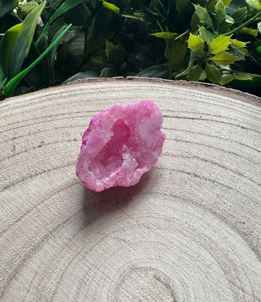 Pink Quartz Druzy Geode