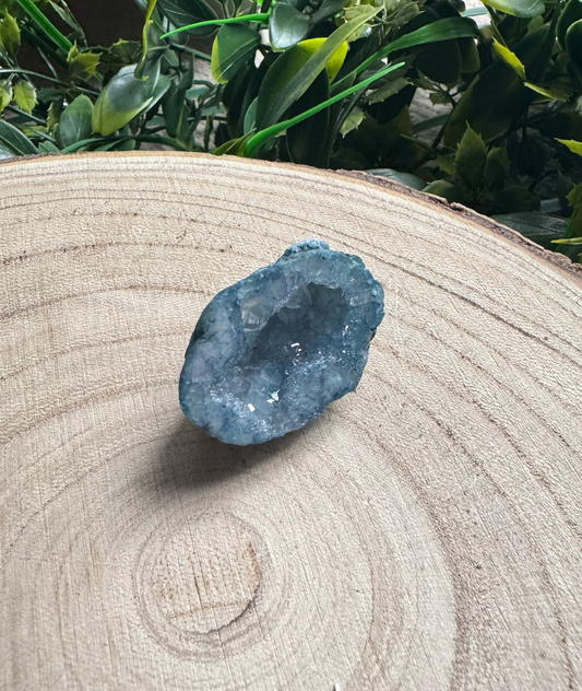 Teal Quartz Druzy Geode