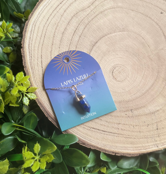 Lapis Lazuli Crystal Pendant Necklace
